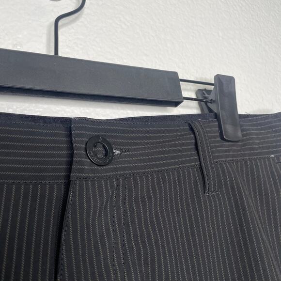 Volcom Mens Shorts Size 32 Black Striped Pin Striped Print Chino Casual Wear - Picture 9 of 14